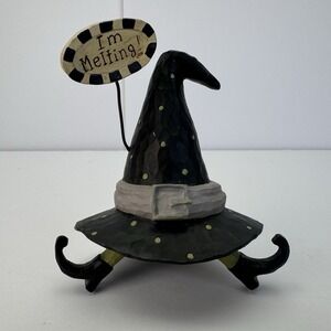 Halloween Resin "Witchy Woman" Witch's Hat with Feet ~3 3/4"‎ Suzi Skoglund 2007